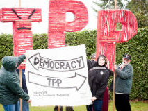 Protestas mundiales sobre el TPP. (Foto CC BY(Caelie_Frampton) -NC-SA).