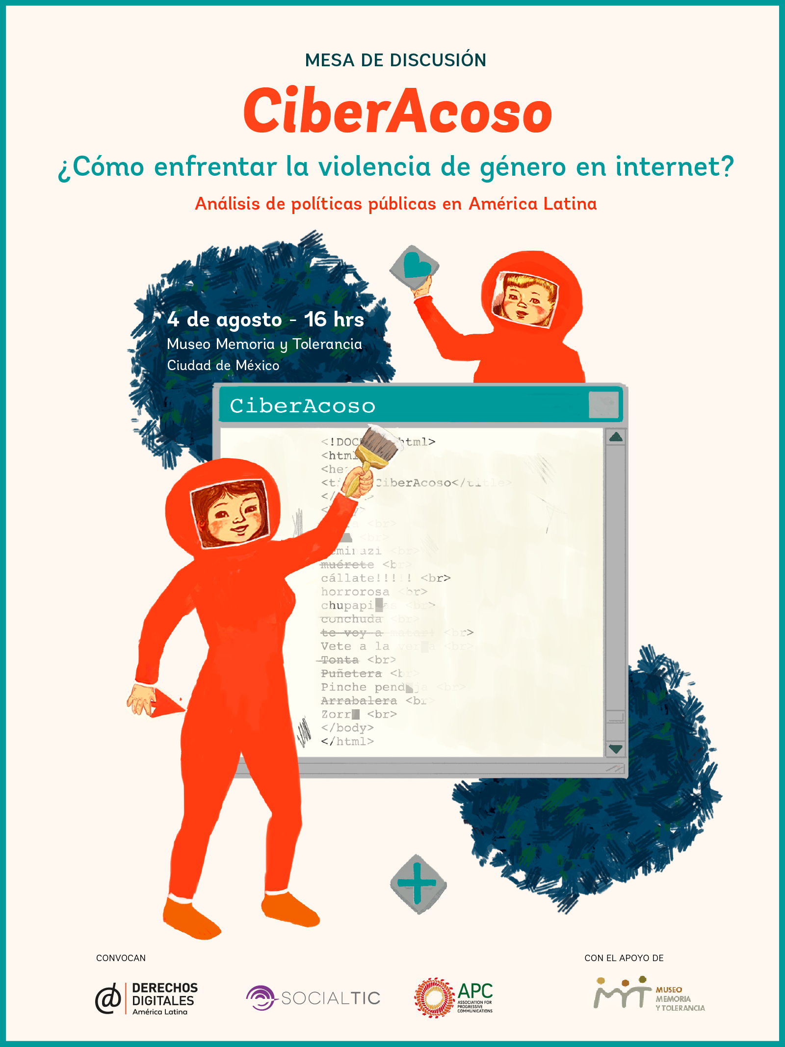 Participa de “Ciberacoso: ¿cómo enfrentar la violencia de género en línea?»