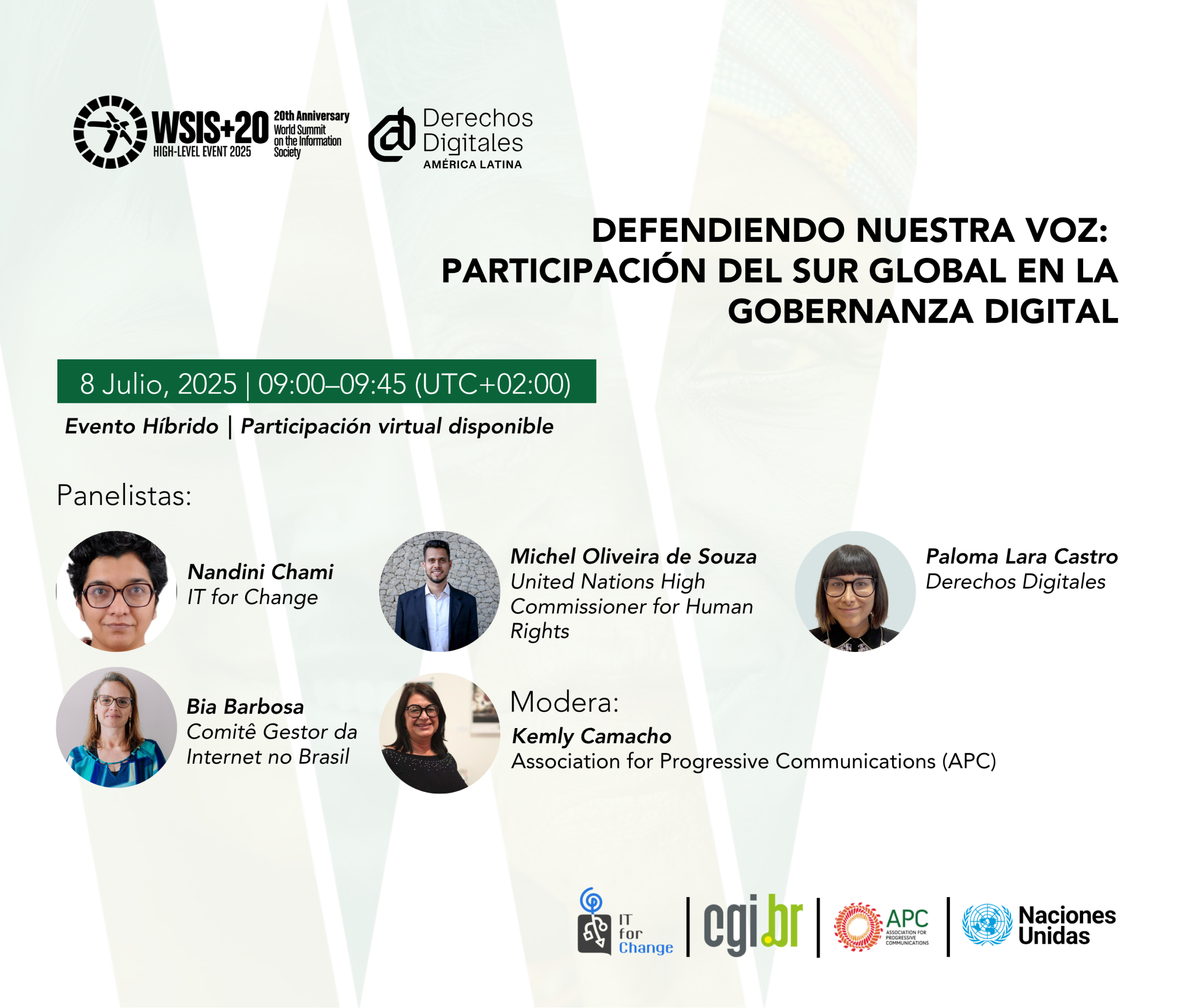 WSIS+20: Derechos Digitales lidera la sesión “Defendiendo nuestra voz: la participación del Sur Global en la gobernanza digital”