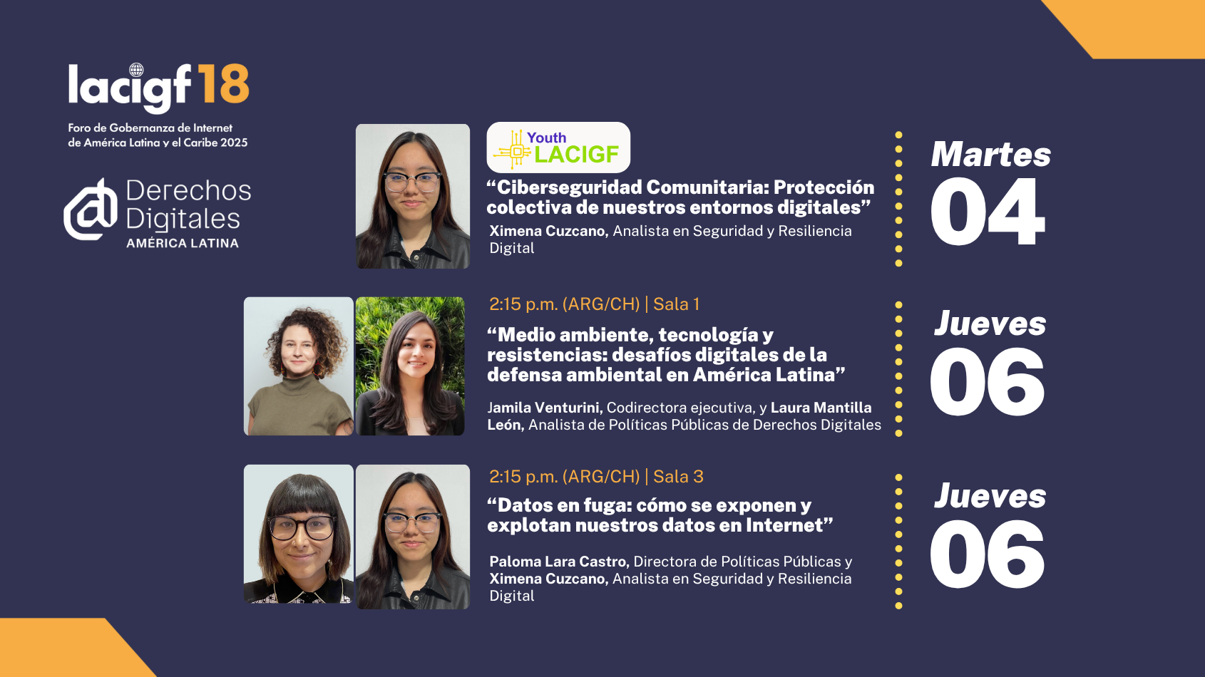 Derechos Digitales tendrá una participación destacada en el 18° LACIGF en Argentina
