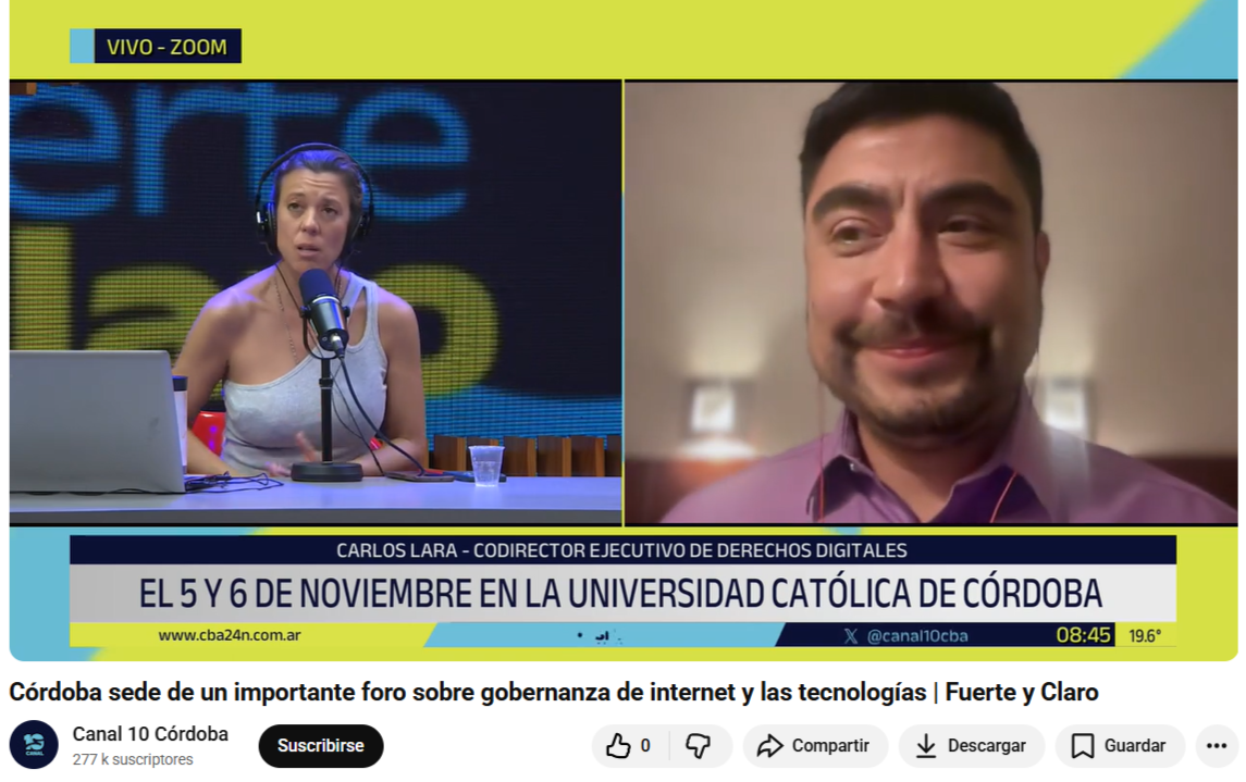 18° Foro Latinoamericano de Gobernanza de Internet: Derechos Digitales en Radio Universidad de Córdoba