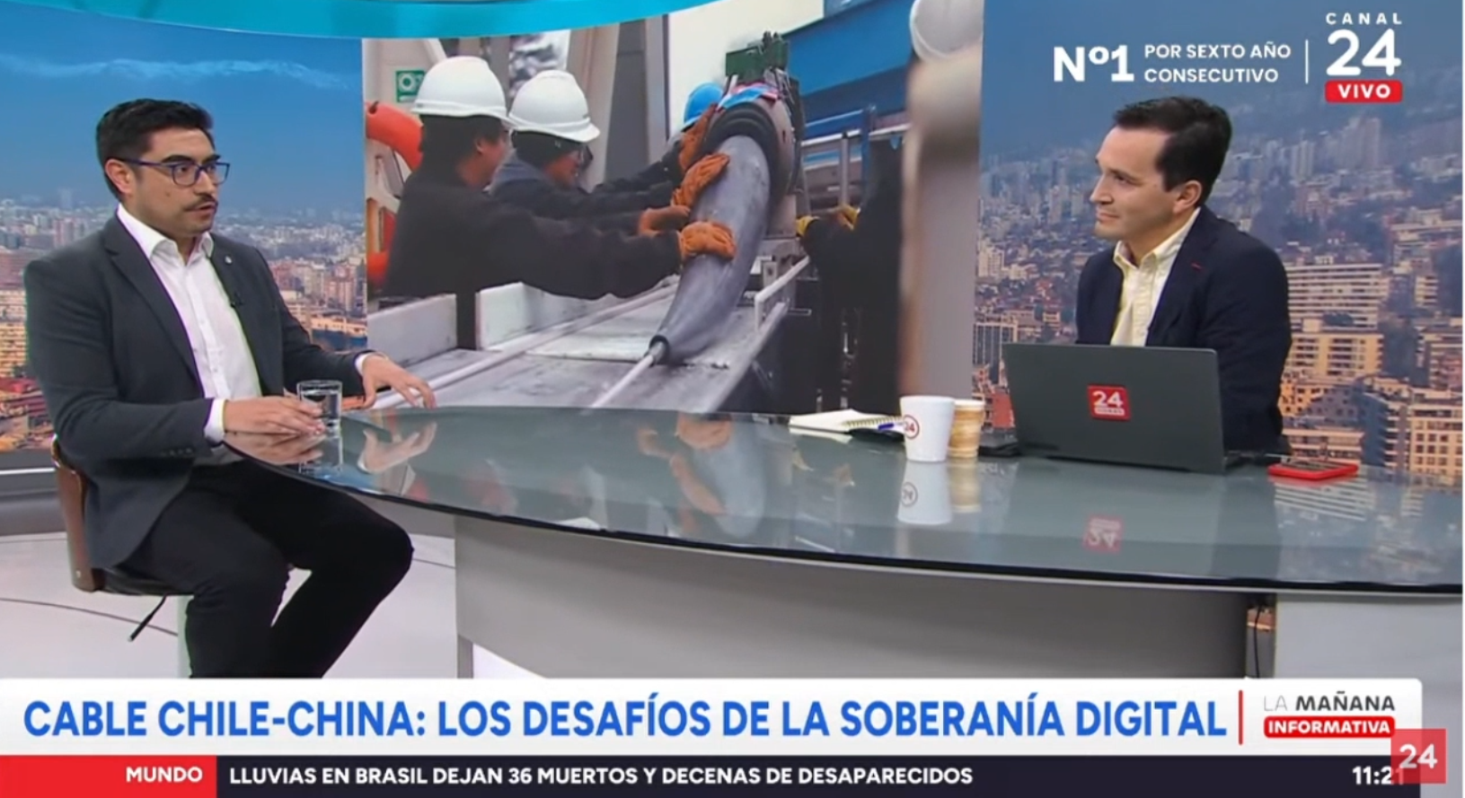 Cable submarino Chile-China: Derechos Digitales en 24HORAS TVN CHILE