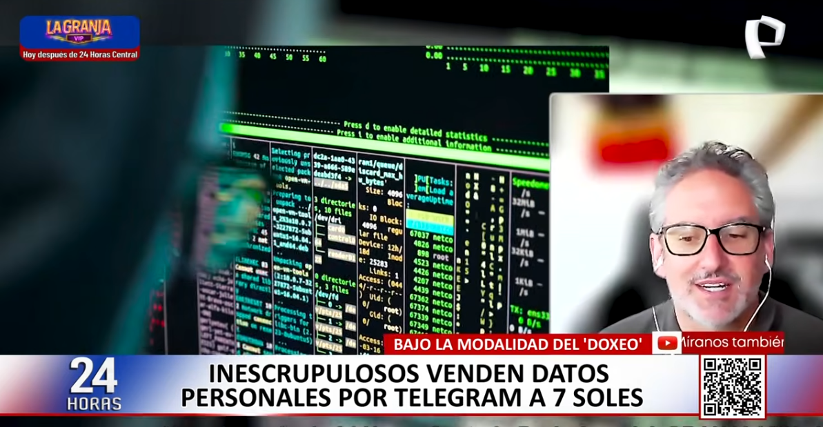 Mercado ilegal de datos personales en Telegram: Derechos Digitales en Panamericana TV