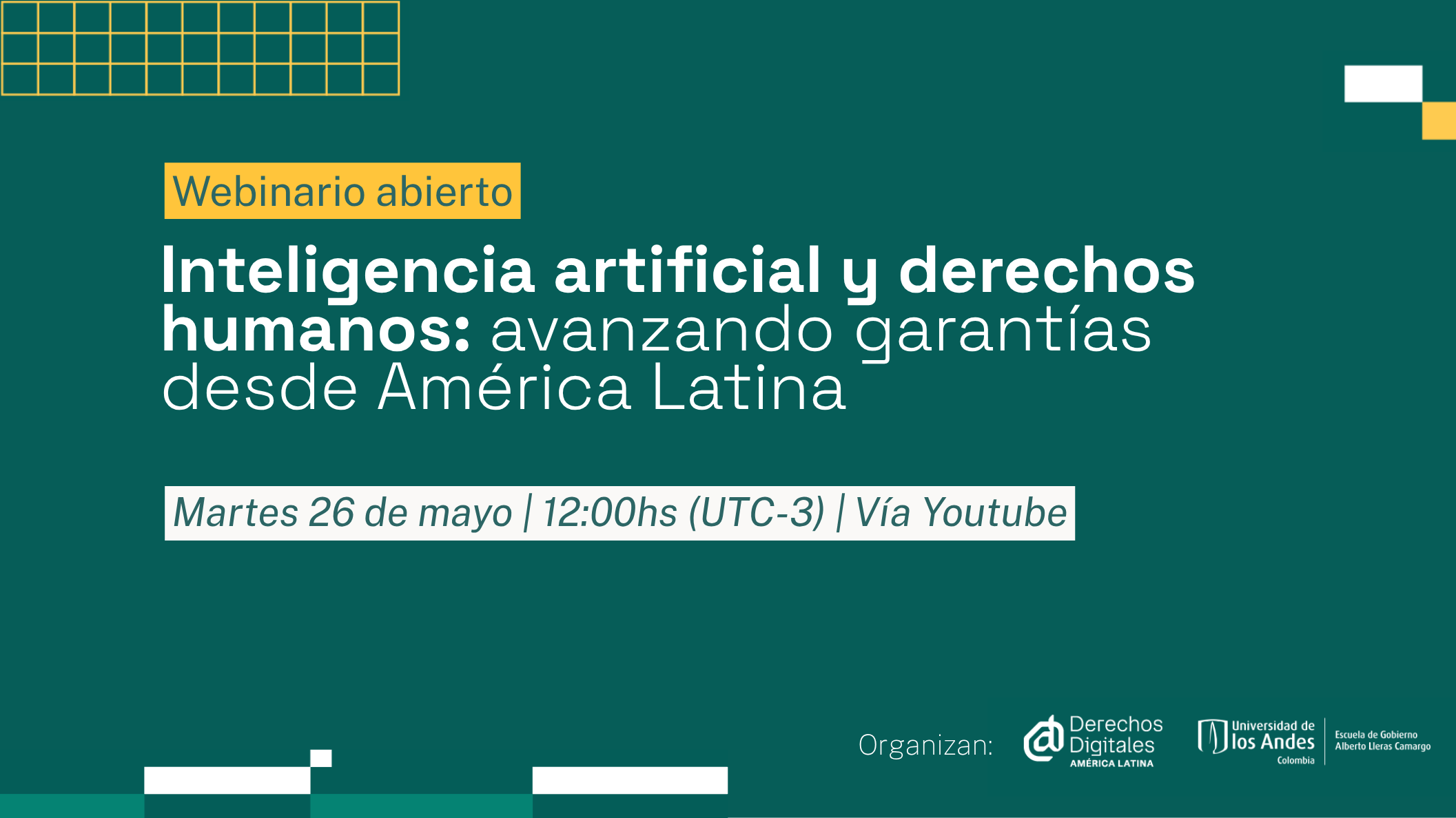 WEBINARIO ABIERTO “Inteligencia artificial y derechos humanos: avanzando garantías desde América Latina”